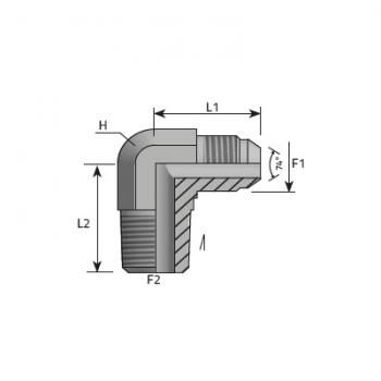  MJ1 5/16 X MNPT3/4 90� 